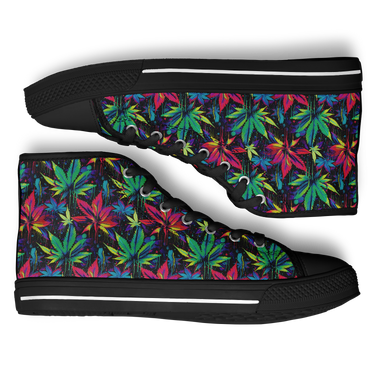 Chokefish™ Urban Peak Retro High Tops-Cannabis-010-2